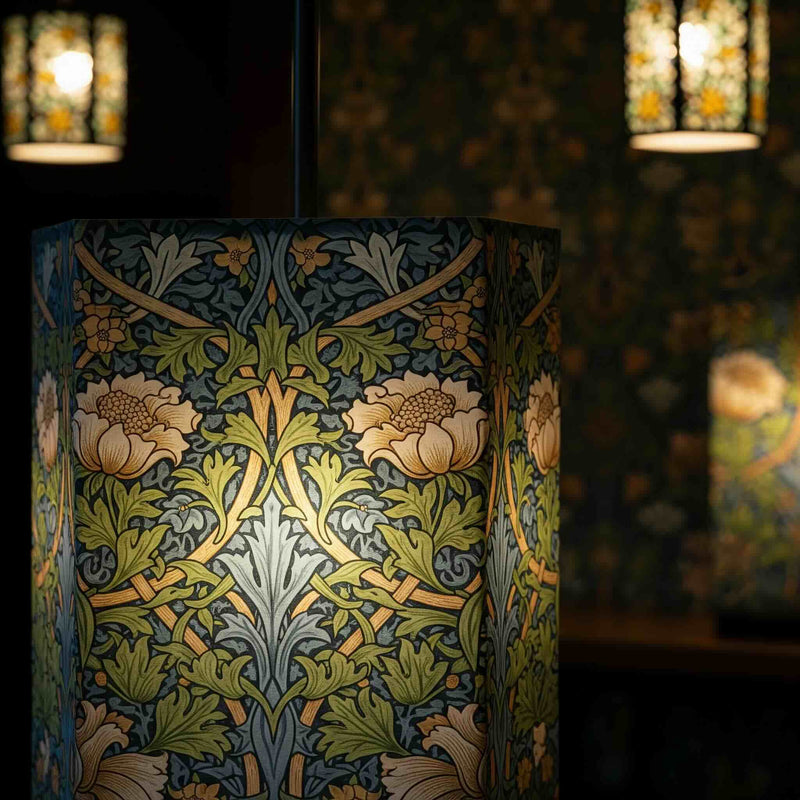 lighting and wallpaper