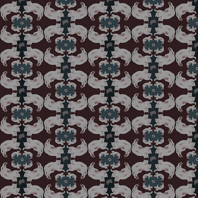 Cat brown far textured luxury wallpaper