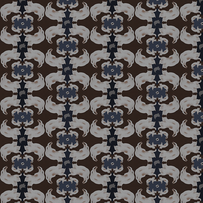 Cat brown textured luxury wallpaper