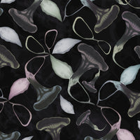 Glass flower black close up textured luxury wallpaper
