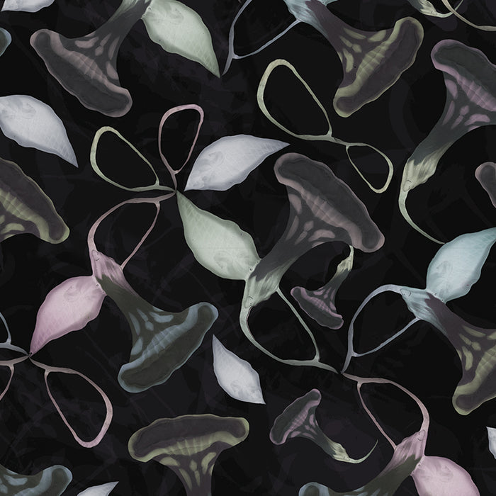 Glass flower black close up textured luxury wallpaper