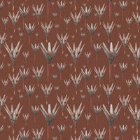 Lotus antique brown luxury wallpaper