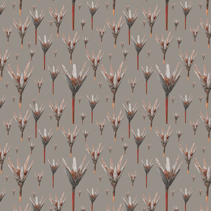 Lotus grey luxury wallpaper