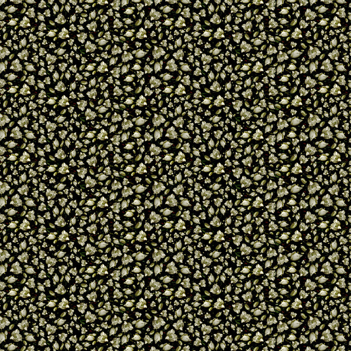 Magnolia floral black luxury wallpaper