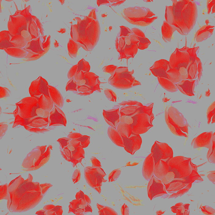 Magnolia red luxury wallpaper