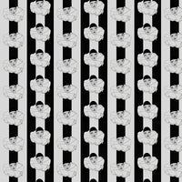 Pierot black white pierot doll 1980's wallpaper pattern