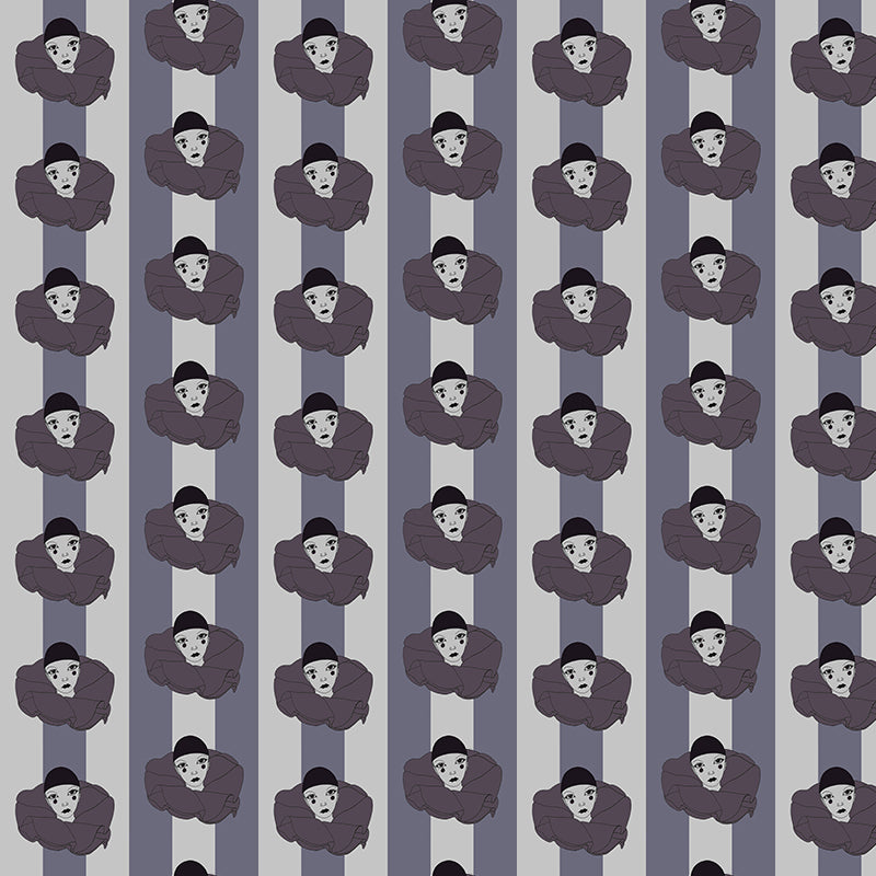 Pierot mauve pierot doll 1980's close up luxury wallpaper 