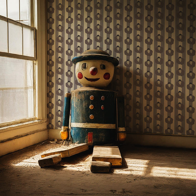 Pierot mauve pierot doll 1980's luxury wallpaper 