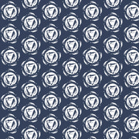 Poisson petale navy luxury wallpaper