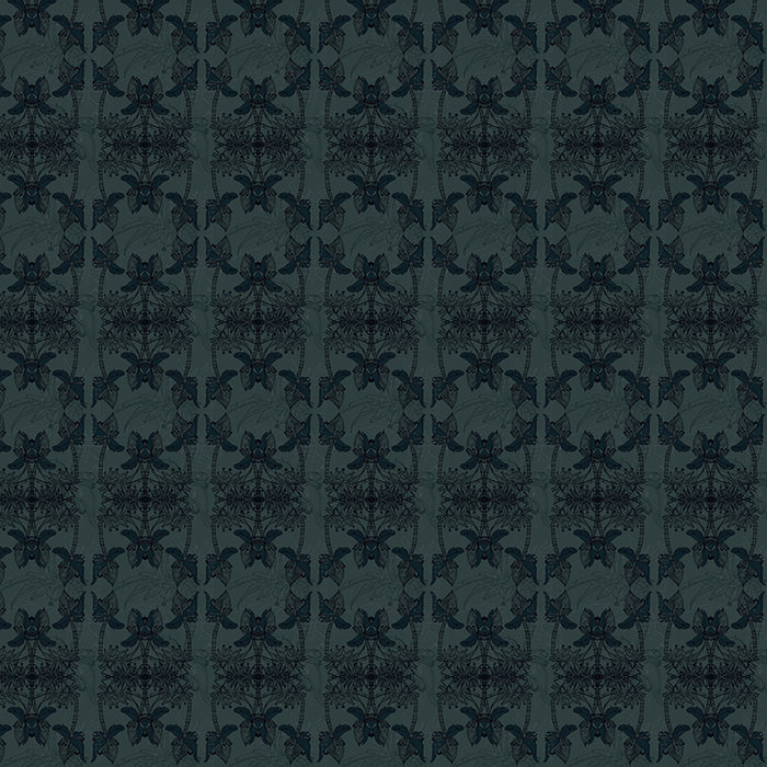 anana navy botanical luxury wallpaper
