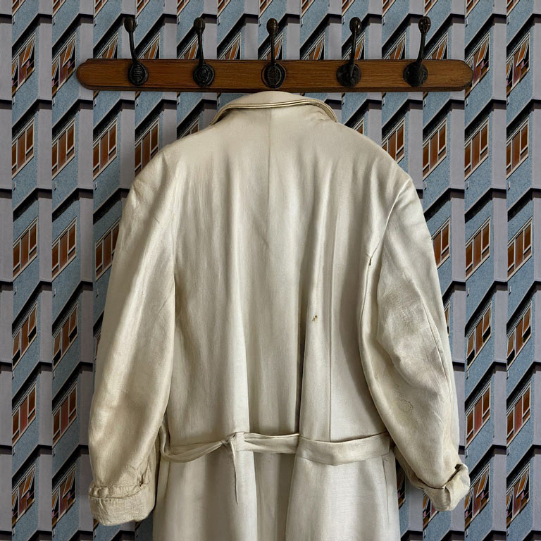 block blue brutalist luxury wallpaper