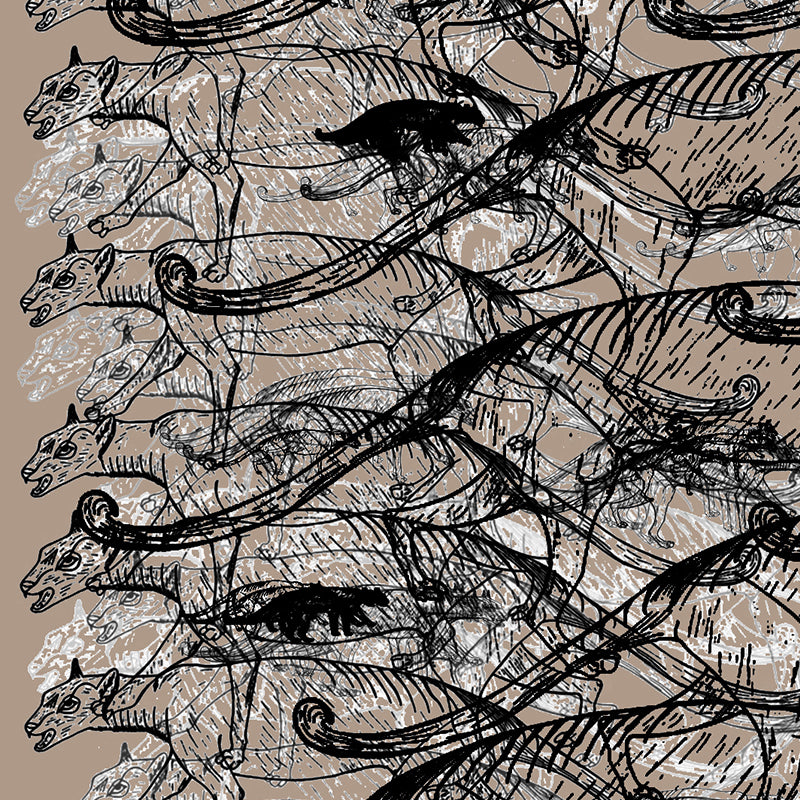 copious taz animal beige close up luxury wallpaper