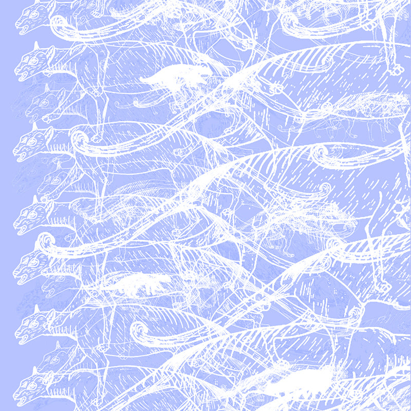 copious taz silver foil blue close up luxury wallpaper