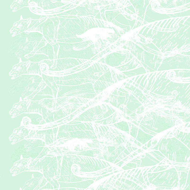 copious taz silver foil green close up luxury wallpaper