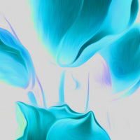 my magnolia blue close up silver foil luxury wallpaper