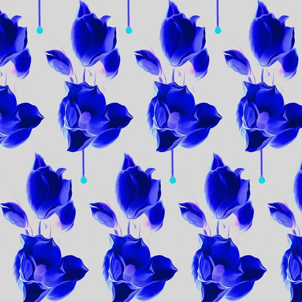 my magnolia navy silver foil luxury wallpaper