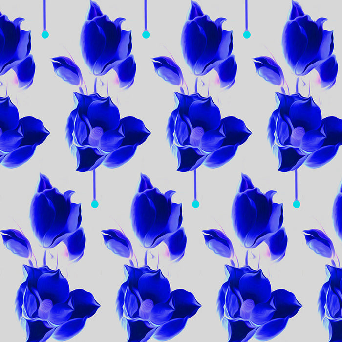 my magnolia navy silver foil luxury wallpaper