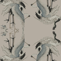oseau grue silver foil luxury grey close up wallpaper 