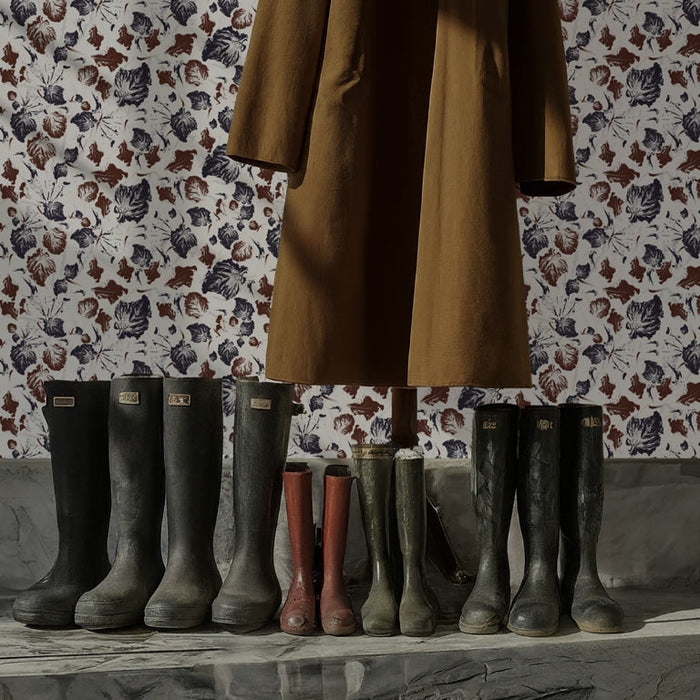 rhubarb robber brown luxury wallpaper